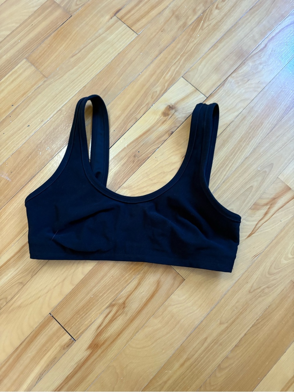 Black Scoop Neck Bralette